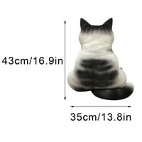 Niuredltd 3D stereo mačke Nazad View Doll Girl Day Ispis Mačke Back Jastuk Jastuk Mačke Jastučni pokloni za mačke Ljubitelji