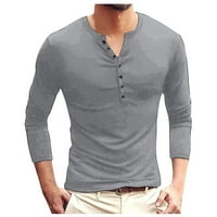 Muški casual Slim Fit košulje Osnovni dugi rukav V rect majica Radne odjeće dnevno nošenje modnih vrhova