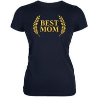 Dan majki - Najbolja mama laurel mornarice Juniors meka majica - 2x-velika