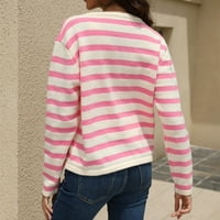Žene Casual Solid Color Hollow V izrez Plint džemper