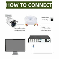 Na 150ft bijeli CCTV BNC video kabl za video napajanje kompatibilan sa DVR nadzornim sigurnosnim kabelom