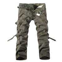 JJayotai hlače za muškarce čišćenje Muška labava multi-džepna opterećena kombinezona na otvorenom Ležerne hlače pantalone Rollbacks Army Green