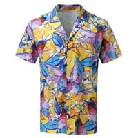 Muški proljetni ljetni top havaji od tiskanih ogrlica za odštampanje na vrhu casual labave majice modne