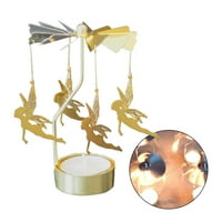 Geweyeeli rotirajuća predenja držača svijeća za vjenčanje božićni kućni ukras metalni tealight svijećnjak