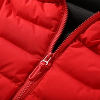 Voncos Muška jakna s kapuljačom - Sportska fitnes dugih rukava sa džepovima Solid Color Jesen Zima Topli Ležerne prilike na otvorenom Kaputi za muškarce Velike crvene veličine 3xl