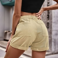 Žene Twill Teretne kratke hlače Vintage Vanjski kamp Hot Pant High Squist planinarski kratke hlače preklopljene HEM ljetne hlače Bermuda
