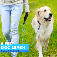 Urban 4FT jaki pas za pse sa udobnom podstavljenom ručicom i visoko refleksnim nitima za kardigan velški korgi i ostale pse srednjeg stanja - plava