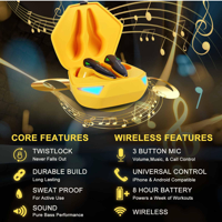 Urban y Sportske bežične uši 5. IP vodootporan dodir True Bežične ušice sa mik-slušalicama u uši dubokim
