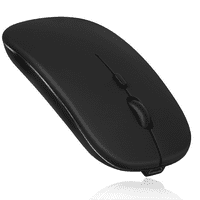 2.4GHz i Bluetooth punjivi miš za CoolPad cool s Bluetooth bežični miš dizajniran za laptop MAC iPad Pro Computer Tablet Android Midnight Crna