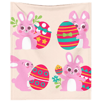 DiCasser Easter Bunny baca ćebe sa jastukom srećnim uskršnjim šarenim jajima ugodne i meke plišane pokrivače