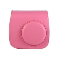 ANDOER PU Trenutna torba za fotoaparat s kaišom za Fujifilm Insta Mini 9 8 8+ 8s Flamingo Pink