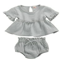 Lisenrain Baby Girl Odjeća za djecu Dječji usjevi kratke hlače odijelo odijelo