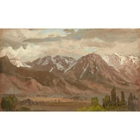 Albert Bierstadt Black Ornate Wood Framed Double Matted Museum Art Print Naslijed: Montana Pejzaž