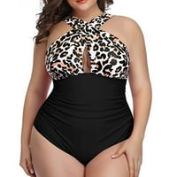 Ženska modna čvrsta boja seksi šuplji otvoreni leđa Bikini kupaći kostim split