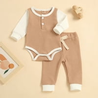 Advoicd Toddler Baby Girls Odjeća za suncokret set dugih rukava Top i hlače Outfits Fall Odjeća Školska