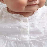 MA & Baby Baby Girls Ležerne prilike za rubliranje rubnjaka HROMPER SWISS DOTS Jumpsit + Headerband Odjeća za dojenčad