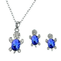 Voss nakit za životinje Ornament ogrlica set kornjača Naušnice serije Nakit