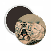 Životinjske naočale Mačka fotografija okrugli ceroks frižider magnet zadržava ukrašavanje