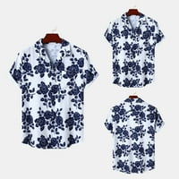 Košulje za muškarce muške proljeće i ljetne majice Ležerne prilike za odmor Lapel Plaža Kratki rukav