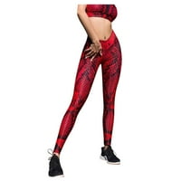 Dadaria gamaše za žene plus veličina Ženska moda High Squist joga Ispis sportske hlače Yoga Hlače crvene