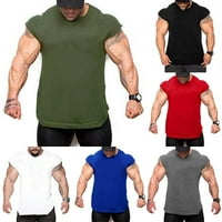Teretana muška mišićna majica bez rukava TOP Bodybuilding Sport Fitness Workout prsluk