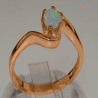 Britanska napravljena 9k ružičarski zlatni prirodni prsten za uključivanje Opala - Opcije veličine -