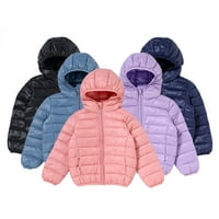 Godderr 3-10Y Dječji dječaci Djevojke Donje zimske jakne Lagani udobni kaputi s kapuljačom sa zatvaračem