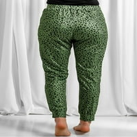 Ženska leopard print casual pantalone nacrtajući trčanje dukseva za dukseve ženke