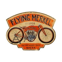 Prostor znakovi leteći Merkel Vintage potpisao sa vintage metalnim znakom