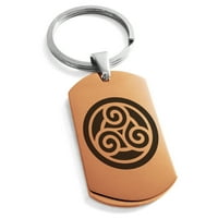 Nehrđajući čelik Celtic Triskele Triskelion Circle Knot ugravirani tag tag tastera za ključeve