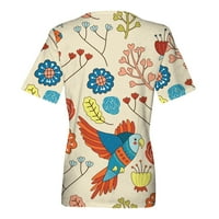 Corashan Uskršnja odjeća Ljetne vrhove Ležerne modne kratke rukave V rect majice Prevelike uskrsne majice