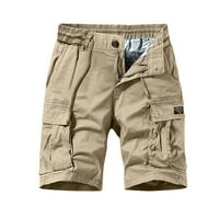 Holloyiver muški radne hlače 9 Radne pantalone za muške prenosive kratke hlače multi pokete Cargo kratke hlače Comfy pamučne mješavine kratke hlače kaki