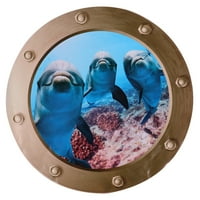 Sea World Dolphin 3D naljepnice za prozorske prozore za djecu dnevni boravak Spavaća soba
