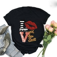 Rollbacks Ženske košulje za Valentinovo Valentine Love Heart Graphic Print Tops Darov ljubitelji ljubitelji