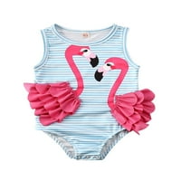 Gwiyeopda Toddler Baby Girl Kid Ruffles 3D Swan kupaći kostimi kupaći kostimi za kupanje 0-4Y