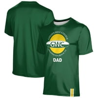 Muški izgled Green Golden West College otac Logo Stripe majica