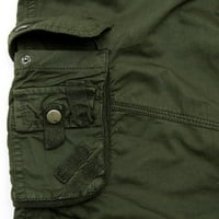 Teretane kratke hlače za muškarce Modni sportski pamuk Multi džepne hlače zelene 38
