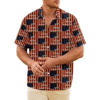 4. jula muška havajska majica USA Nacionalna zastava T majice Grafički print košulja 3D Print Dnevni