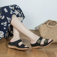 DMQupv visoke pete sandale za žene Veličina žena Žene Ljeto Plaže Sandale cipele Klinovi ženske sandale