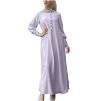 Ženska povremena puna muslimanska haljina Abaya Islamska arapska kaftana haljina dugih rukava muslimanske