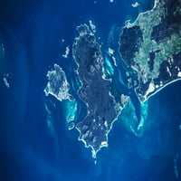 Satelitski pogled na Furneau Group Islands, Tasmanija, Australija Poster Print od panoramskih slika