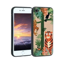 Kompatibilan sa iPhone telefonom, Themeyn-Tiger-Theme-Monkey-Tiger - Silikonska futrola za TEEN Girl Boy Case za iPhone 7