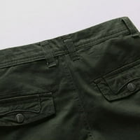 Teretne hlače muške modne ležerne prilike pune boje Multi džepni kopč za zatvarače na otvorenom kratke