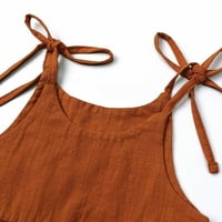 Summer Teber haljina za djevojke Pamučna posteljina haljina haljina za pamučnu djecu dječje suknje dječje odjeće smeđu