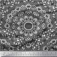 Soimoi Georgette viskoza Tkanina Mandala Kaleidoskop dekor tkanina Široko dvorište