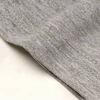 Ženske vrhove - pulover vrhovi za slobodno vrijeme tiskani kratki rukav Jednostavni modni vrhovi posada vrata siva 4