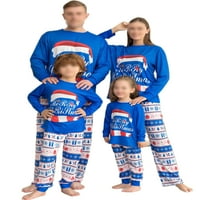 Bomotoo žene Djeca djeca meka podudarajuća porodica pidžama set vrhovi i hlača Xmas PJS noćni odjeća