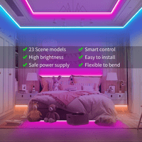 LED lampica za spavaću sobu muziku sinhronizirana boja promjene boje s daljinskim upravljačem i aplikacijskim