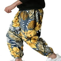Glookwis muns sa džepovima dno fitness hlače casual lagana loungewear nacrtavaju ravne pantalone za noge
