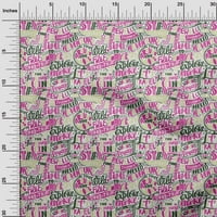 Onuone svilena tabby ružičasta tkanina za pisanje teksta Šivenje zanatske projekte Tkanini otisci sa